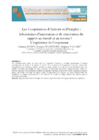 « Les Coopératives d'Activité et d'Emploi : laboratoires d'innovation et de rénovation du rapport au travail et au reveu ? L'exemple de Coopaname » [Bodet, De Grenier, Vallade] PAGE 1 sur 13 Les Coopératives d’Activité et d’Emploi : laboratoires d'innovation et de rénovation du rapport au travail et au revenu ? L’expérience de Coopaname