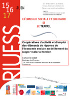 Coopératives d’activité et d’emploi : des éléments de réponse de l’économie sociale au délitement du rapport salarial fordien