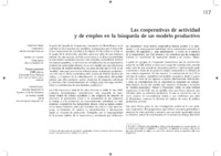 Las coopératives de actividad y de empleo en la búsqueda de un modelo productivo