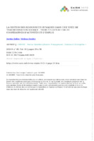 La gestion des ressources  humaines dans une visée de transformation sociale : trois études de cas  de coopératives d’activités et d’emploi
